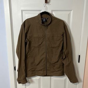 ARC'TERYX Crosswire Jacket Cotton Bomber in Carbide Brown Work Jacket